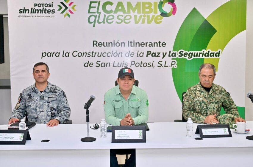  Gallardo encabeza en Ciudad Valles reunión de seguridad con fuerzas federales y alcaldes de la Huasteca