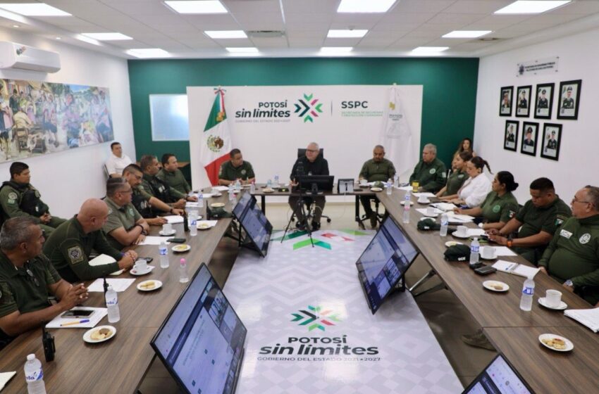  Seguridad estatal revisa estrategia operativa y ajusta acciones contra el delito en San Luis Potosí