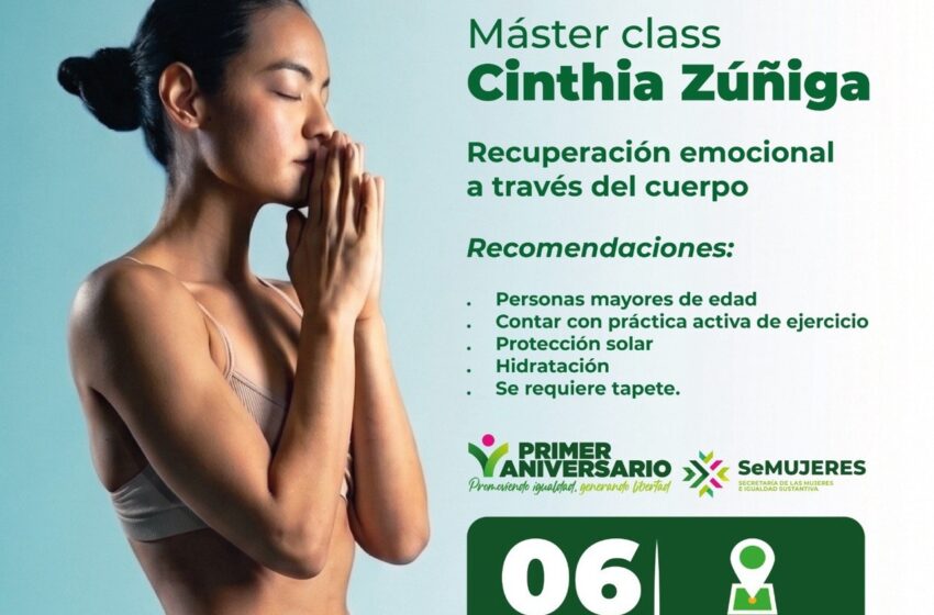  GOBIERNO ESTATAL INVITA A MÁSTER CLASS DE YOGA “RECUPERACIÓN EMOCIONAL A TRAVÉS DEL CUERPO”