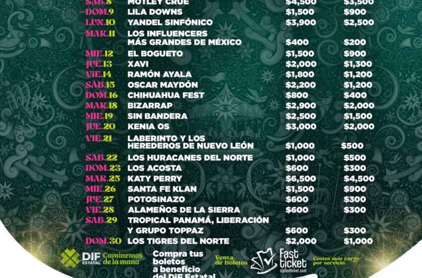  Fenapo 2026 venderá boletos para terrazas del Foro sin afectar conciertos gratuitos