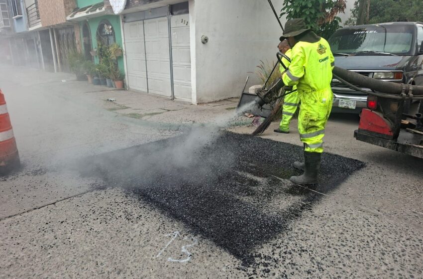  JEC avanza con bacheo en más de 28 mil metros cuadrados de vialidades en la capital
