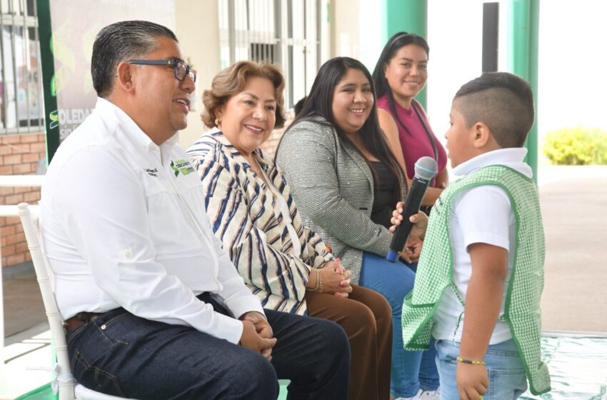  Juan Manuel Navarro arranca construcción de nuevas aulas en jardín de niños de Genovevo Rivas Guillén