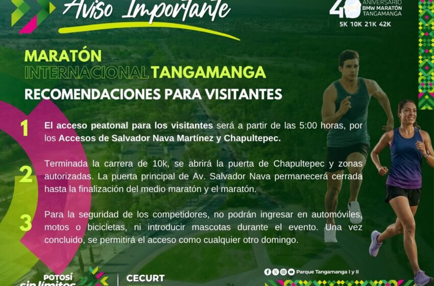  SAN LUIS RECIBIRÁ A MÁS DE CUATRO MIL ATLETAS EN EL MARATÓN INTERNACIONAL TANGAMANGA