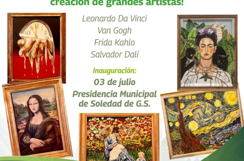  Soledad abrirá exposición con obras inspiradas en Da Vinci, Frida Kahlo y Van Gogh