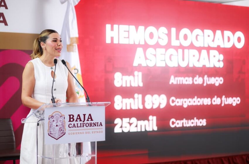  Baja California reporta más de 8 mil armas aseguradas durante la actual administración