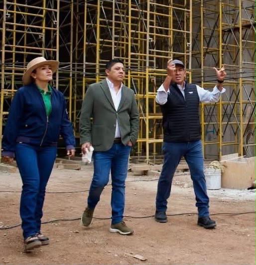 Ricardo Gallardo Cardona durante recorrido de obra en el Paso a Desnivel Vehicular de la Arena Potosí