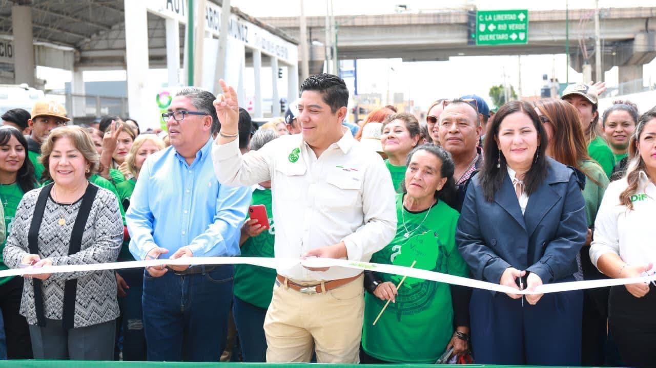 El gobernador Ricardo Gallardo Cardona durante un acto público previo a su Quinto Informe de Gobierno en San Luis Potosí.