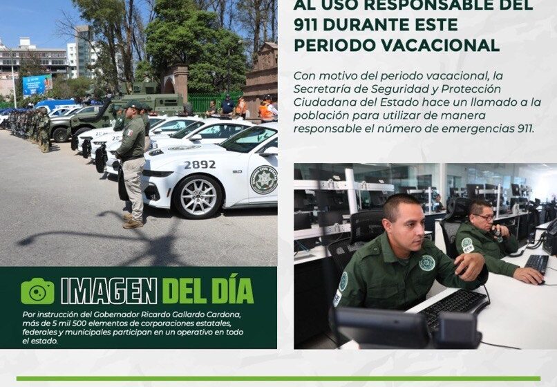  GUARDIA CIVIL ESTATAL REFUERZA OPERATIVOS A FAVOR DE LA SEGURIDAD DE SAN LUIS POTOSÍ