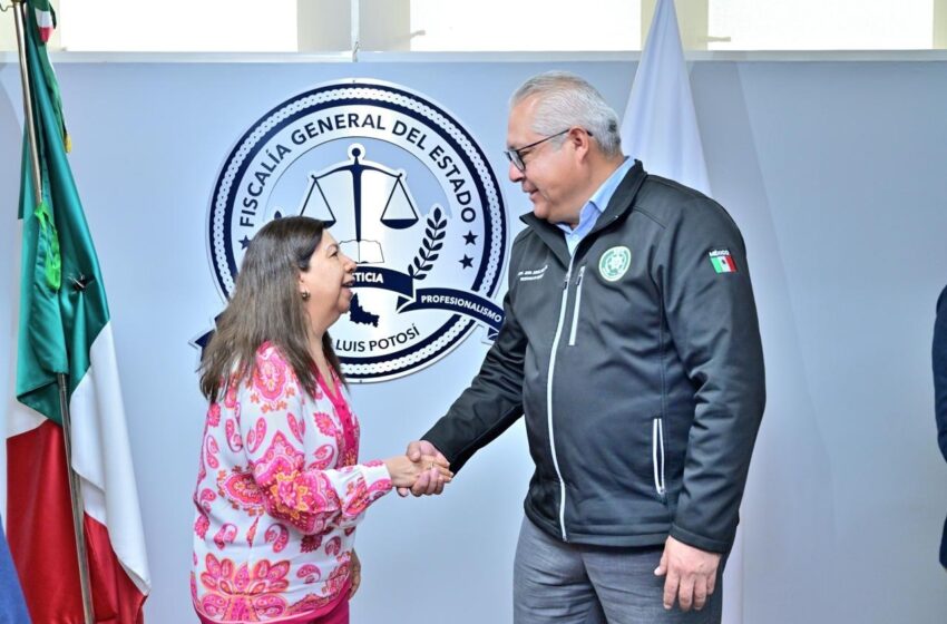  Fiscalía y SSPCE refuerzan coordinación contra extorsión en San Luis Potosí