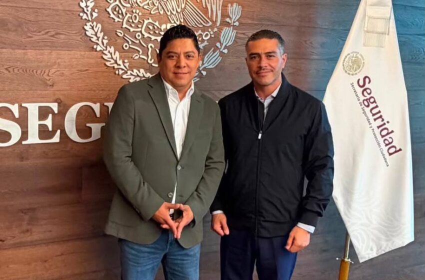  Ricardo Gallardo y Omar García Harfuch acuerdan ampliar operativos de seguridad en San Luis Potosí