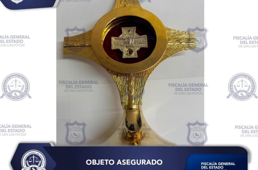  FISCALÍA POTOSINA RECUPERA RELIQUIA DE SANTO TORIBIO ROMO EN LA CAPITAL DEL ESTADO