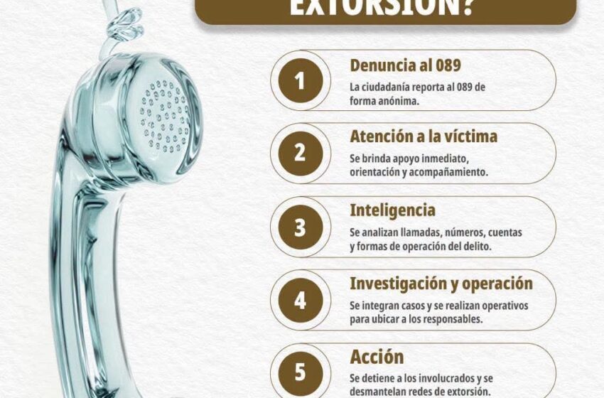  DENUNCIAR AL 089 AYUDA A COMBATIR LA EXTORSIÓN