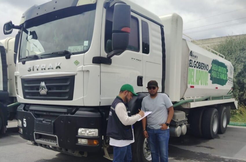  Coepris certifica 40 pipas de la CEA para el suministro de agua potable en la zona metropolitana
