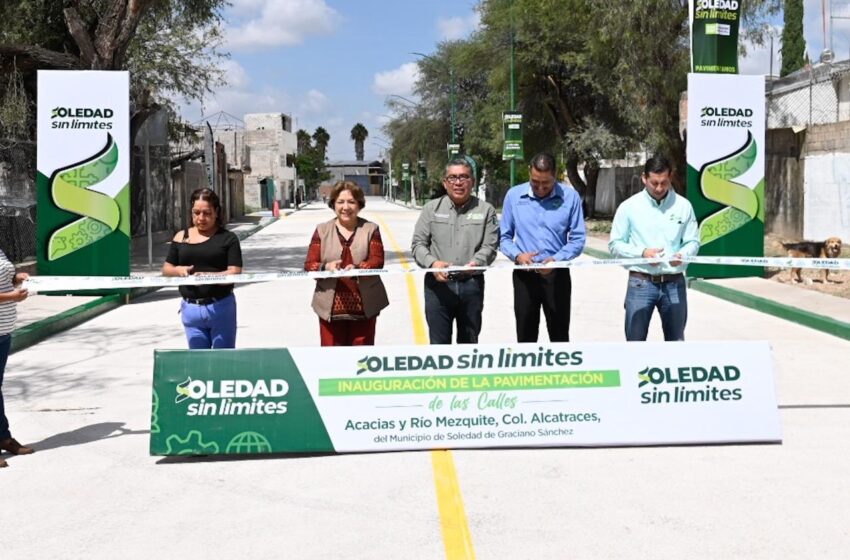  Soledad inaugura pavimentación de calles Acacias y Río Mezquite con inversión de 7.3 millones de pesos