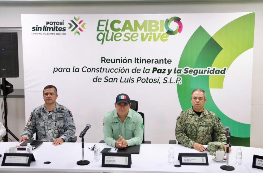  Gobierno de San Luis Potosí anuncia refuerzo de seguridad con más Guardia Nacional y Ejército