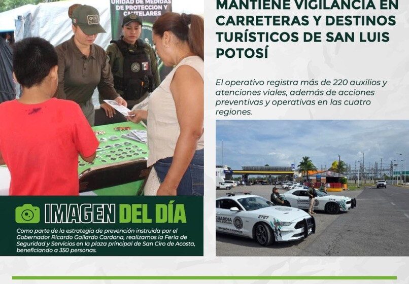  GUARDIA CIVIL ESTATAL CON ACCIONES PREVENTIVAS Y OPERATIVAS EN LAS CUATRO REGIONES