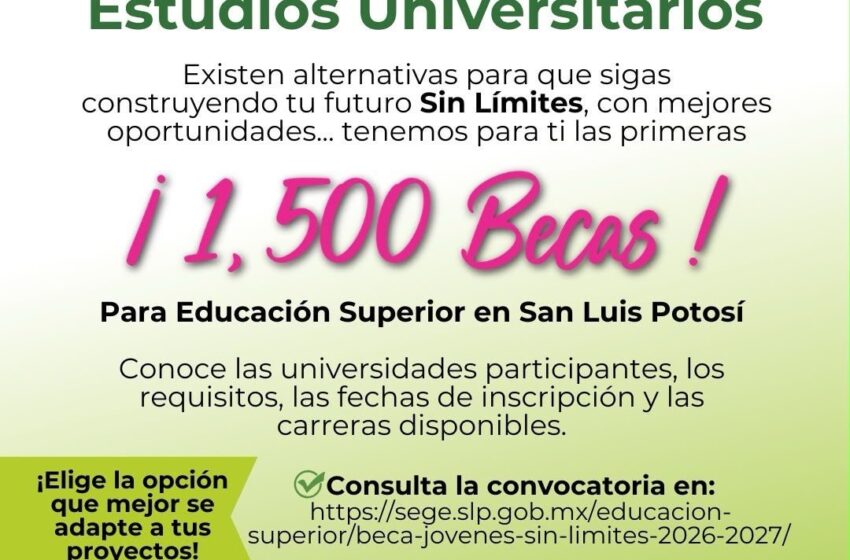  Abren convocatoria de becas para jóvenes que no obtuvieron lugar en universidades públicas