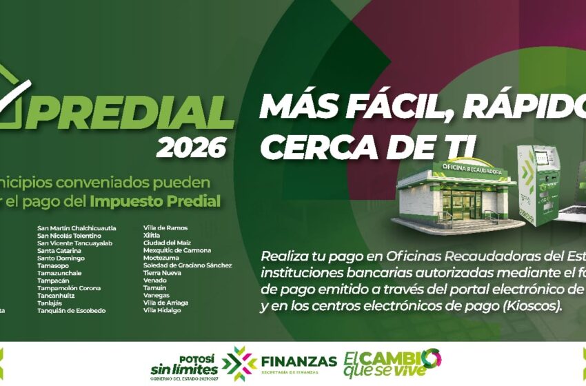  Sefin amplía opciones para el pago del predial en 36 municipios