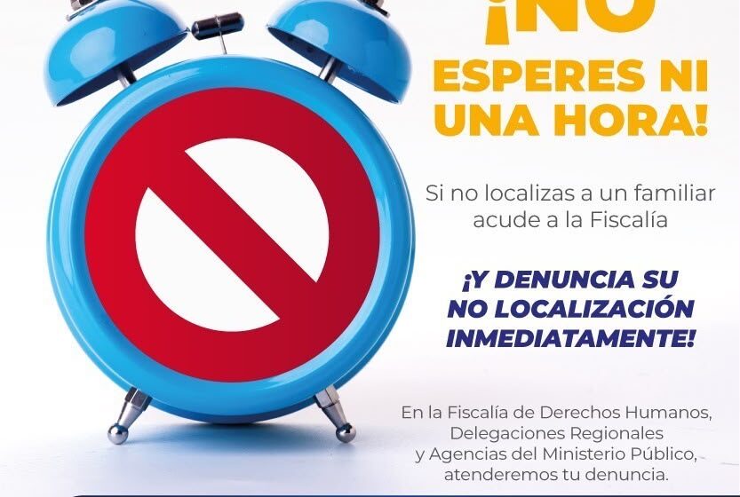  Fiscalía llama a denunciar de inmediato la no localización de personas en San Luis Potosí