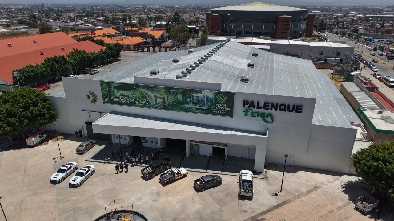 Vista aérea del Palenque y recinto de la Feria Nacional Potosina 2026 en San Luis Potosí
