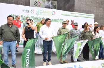 Autoridades dan banderazo al operativo de seguridad para la Feria Nacional Potosina 2026.