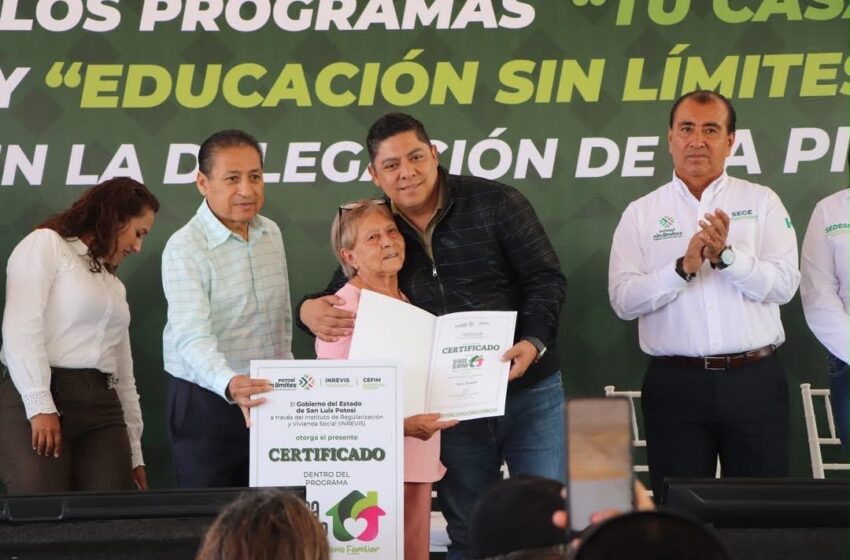  Gallardo anuncia entrega de 5 mil lotes más del programa “Tu Casa Tu Apoyo”