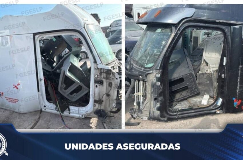  ASEGURA FISCALÍA POTOSINA CABINAS DE TRACTOCAMIÓN CON REPORTE DE ROBO EN EL ESTADO DE MÉXICO