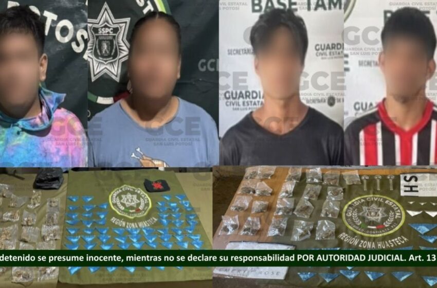  ACCIONES DE INTELIGENCIA DE LA GCE DERIVAN EN CUATRO DETENCIONES MÁS EN LA HUASTECA