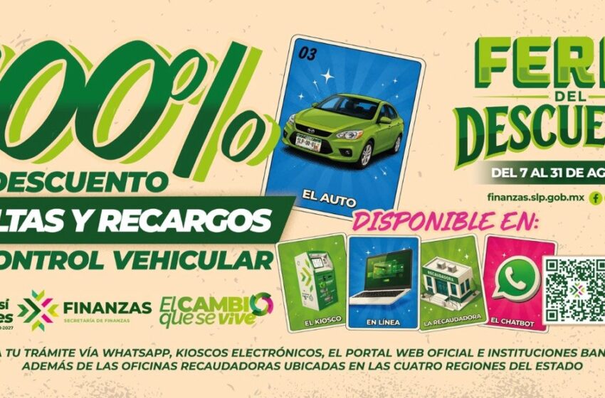  CONTINÚAN LOS DESCUENTOS AL 100 POR CIENTO EN MULTAS Y RECARGOS VEHICULARES