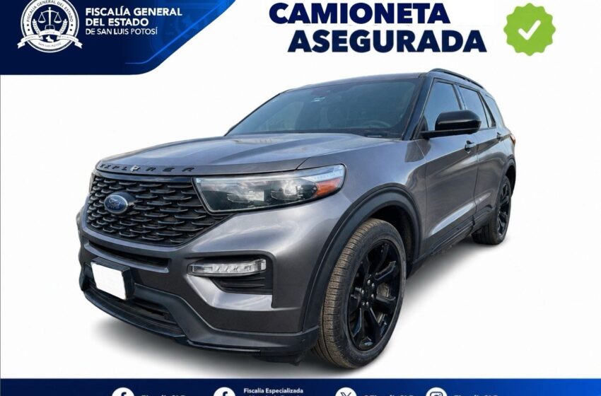  ASEGURA FISCALÍA POTOSINA VEHÍCULO CON REPORTE DE ROBO VIGENTE EN TEXAS