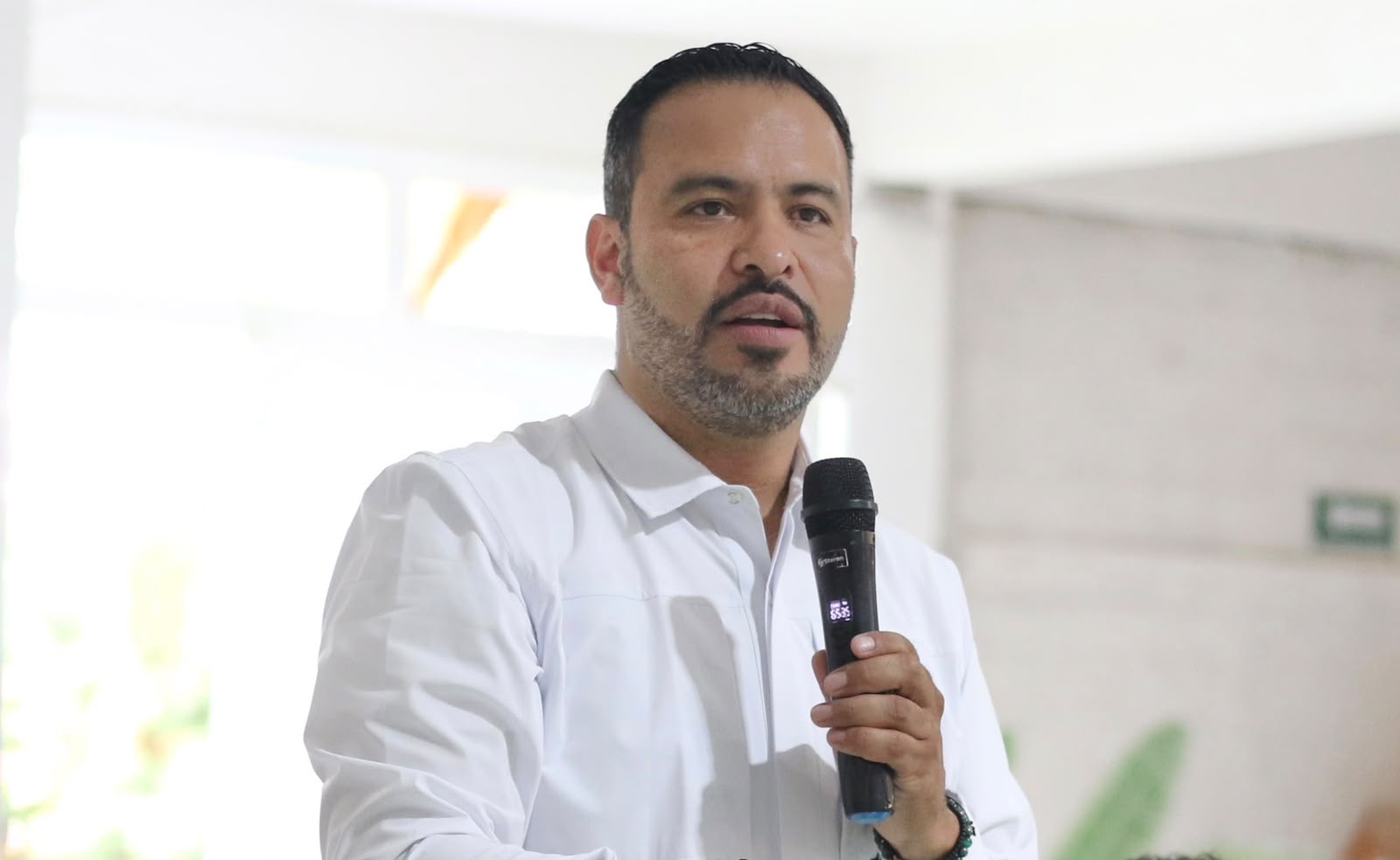 Ignacio Segura Morquecho durante un acto público en San Luis Potosí.
