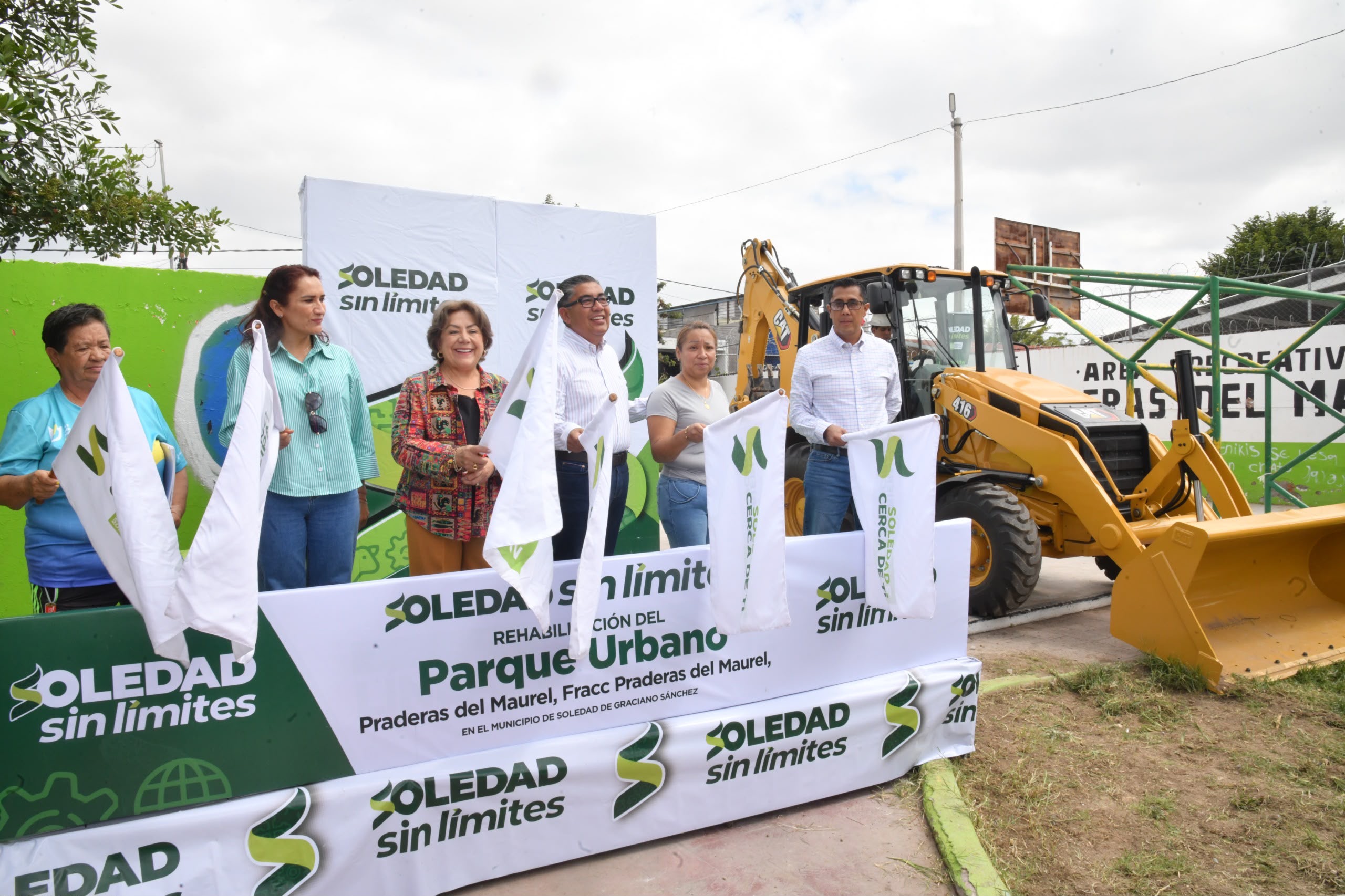 Arranque de la rehabilitación del Parque Urbano Praderas del Maurel en Soledad de Graciano Sánchez