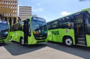 Autobuses de transporte público en San Luis Potosí utilizados para la capacitación de nuevos operadores