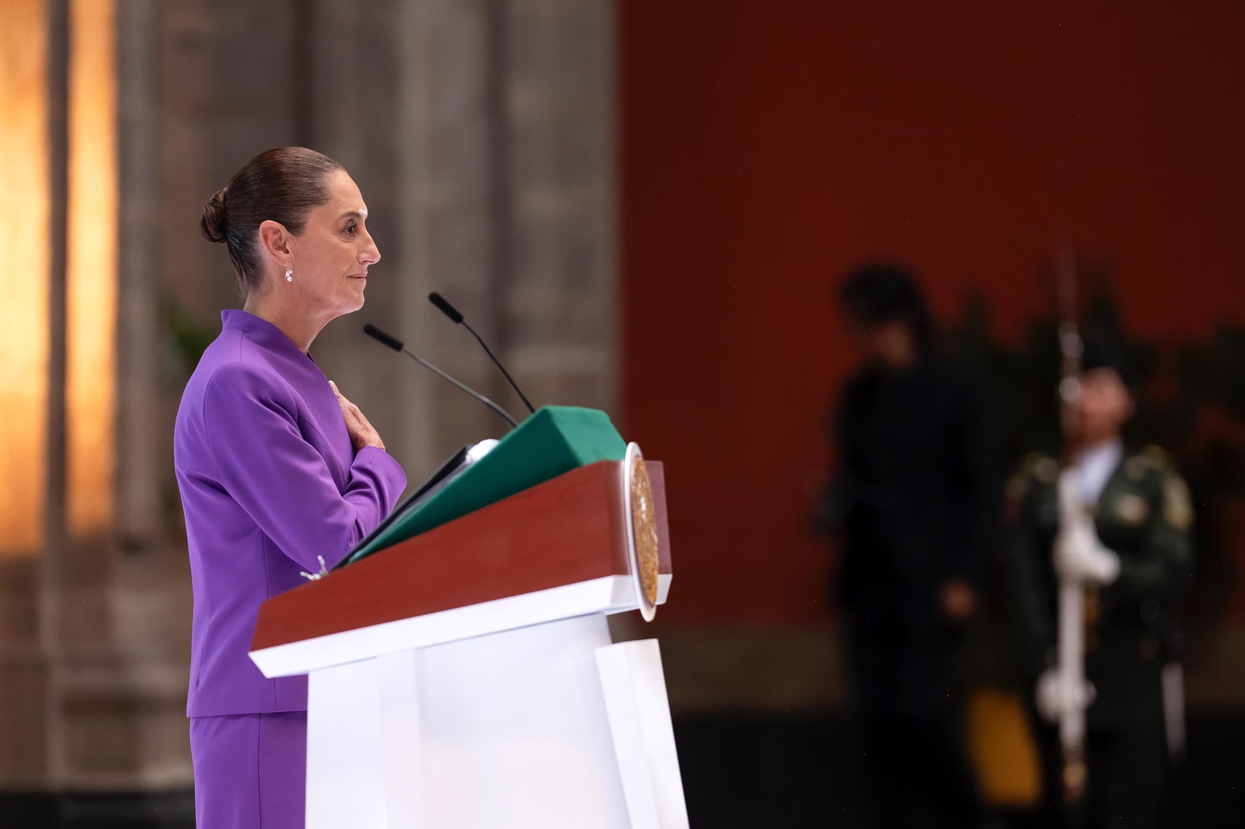 Claudia Sheinbaum durante la presentación de su Segundo Informe de Gobierno 2025-2026