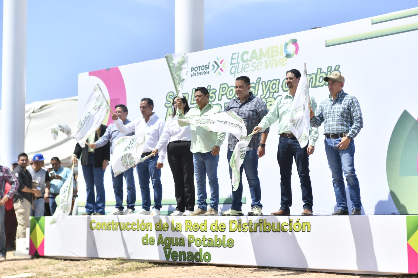 Arranque de obras de red de agua potable en Venado, San Luis Potosí