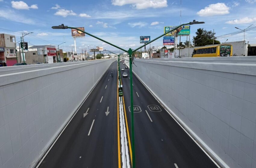  Paso a desnivel de Circuito Potosí y Ruta Alterna operan sin afectaciones tras lluvias