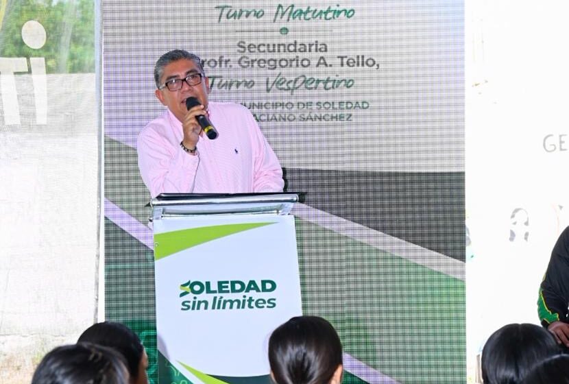  Soledad amplía a cuatro aulas obra educativa en secundarias de San Francisco de Asís