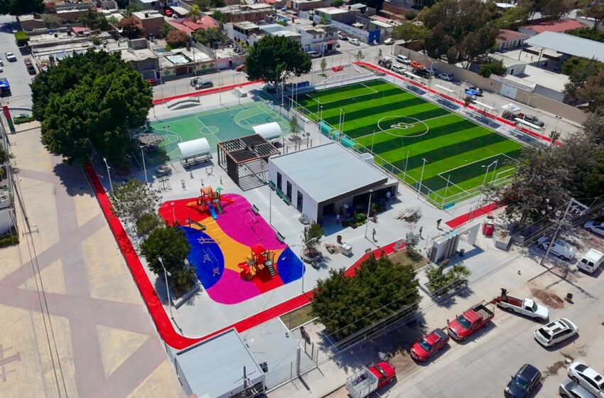  Parque Urbano de la colonia 21 de Marzo alcanza 85% de avance en Soledad