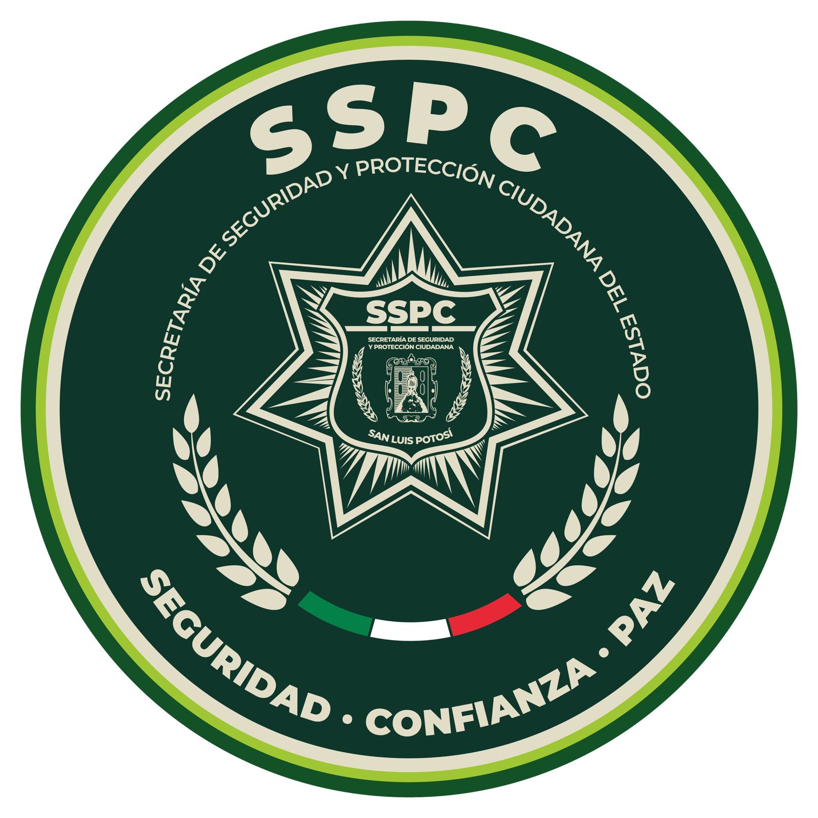 Emblema de la Secretaría de Seguridad y Protección Ciudadana de San Luis Potosí.