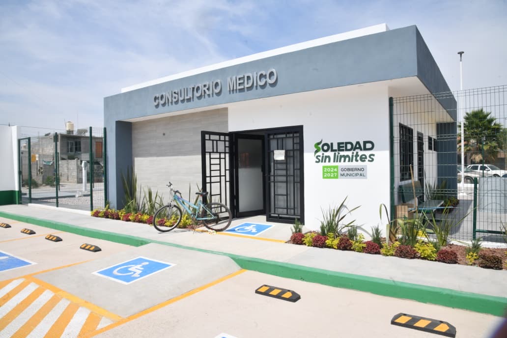 Consultorio médico municipal en Soledad de Graciano Sánchez, parte de la red de atención gratuita.