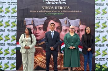 Ceremonia cívica en Soledad de Graciano Sánchez por el aniversario de la gesta de los Niños Héroes