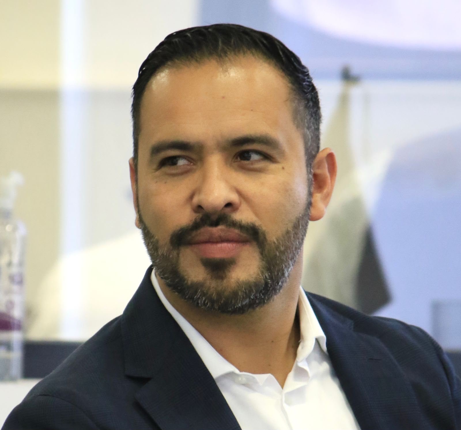 Ignacio Segura Morquecho durante un acto público en San Luis Potosí.