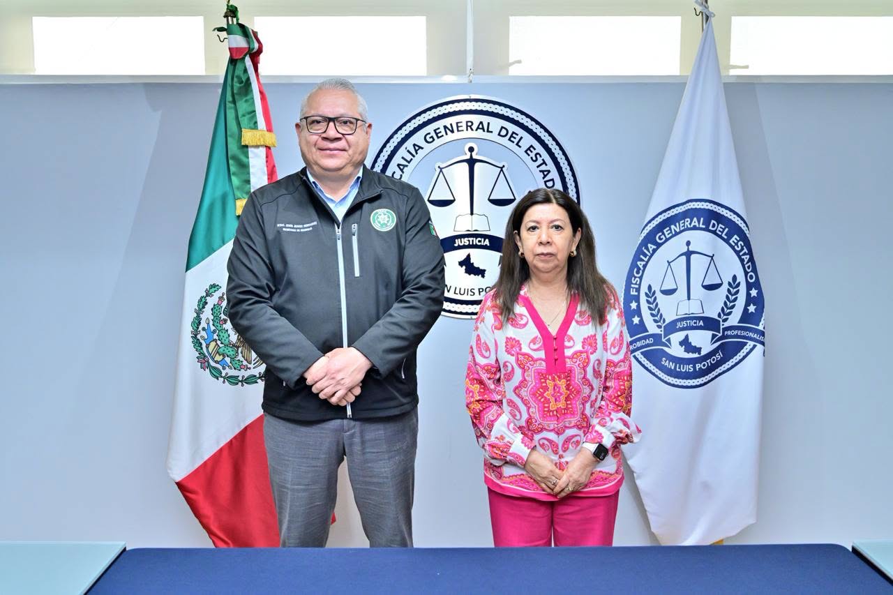 Autoridades de procuración e impartición de justicia durante actividades de coordinación en San Luis Potosí.