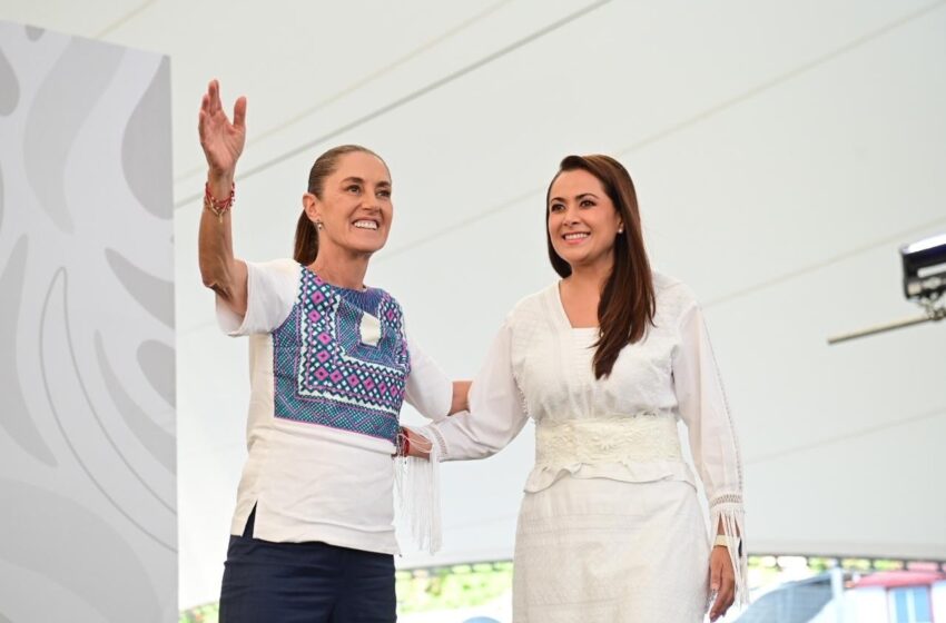  Claudia Sheinbaum presenta avances de su gobierno en Aguascalientes y refrenda coordinación con Tere Jiménez