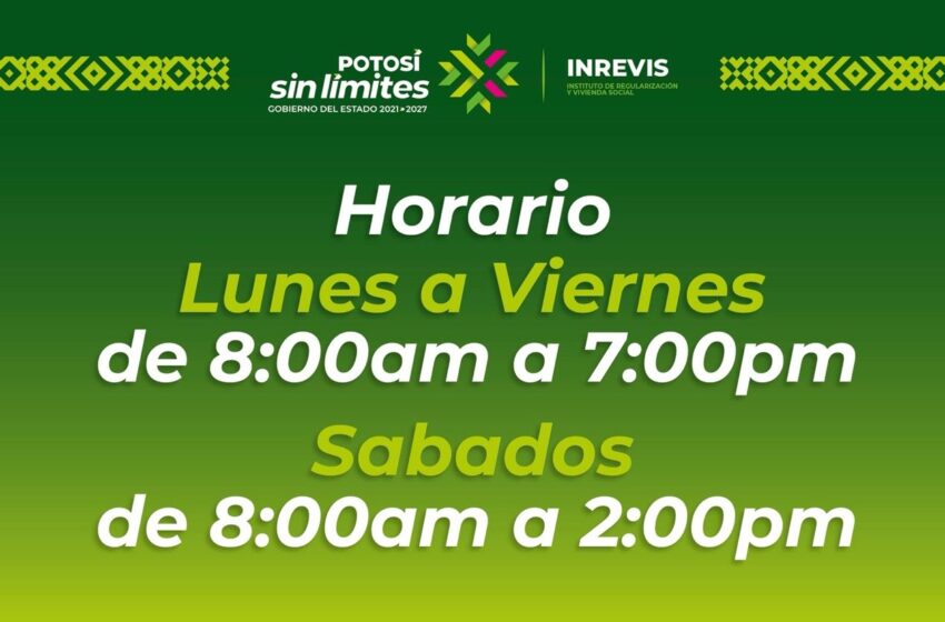  INREVIS AMPLÍA HORARIOS PARA ACERCAR SOLUCIONES DE VIVIENDA A LAS FAMILIAS