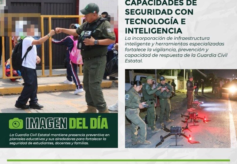  OPERATIVOS DE LA GUARDIA CIVIL ESTATAL CONTRIBUYEN A LA SEGURIDAD DE LAS FAMILIAS