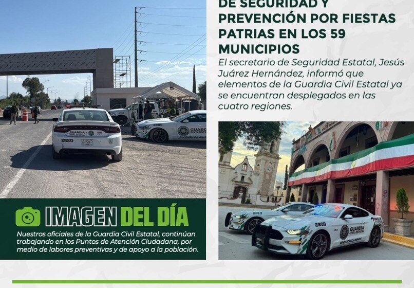  GCE MANTIENE PRESENCIA OPERATIVA Y RESULTADOS EN LOS 59 MUNICIPIOS