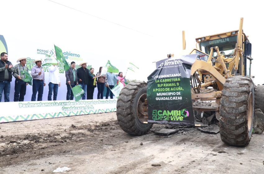  Guadalcázar inicia rehabilitación de 13 kilómetros de carretera con inversión de 19 mdp