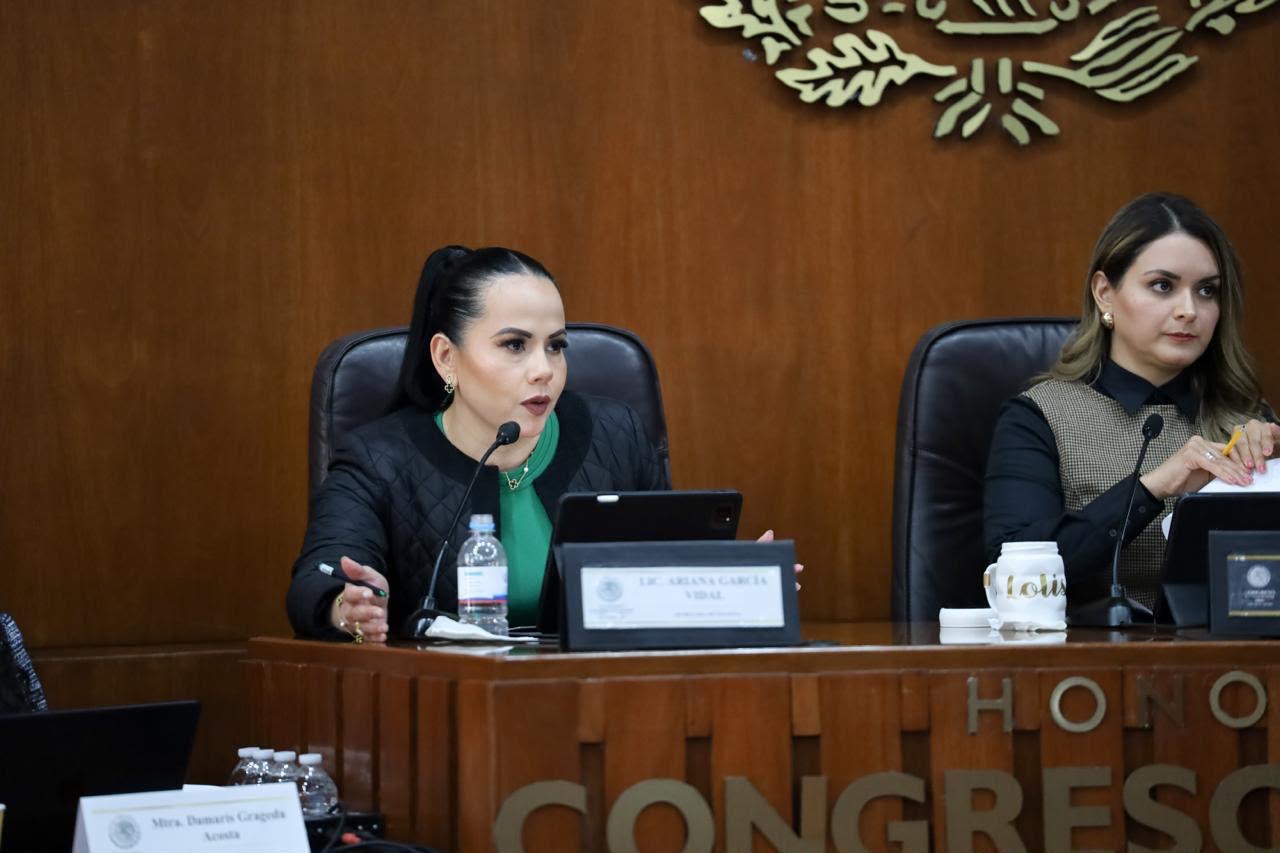 La secretaria de Finanzas de San Luis Potosí, Ariana García Vidal, durante su comparecencia ante el Congreso del Estado.