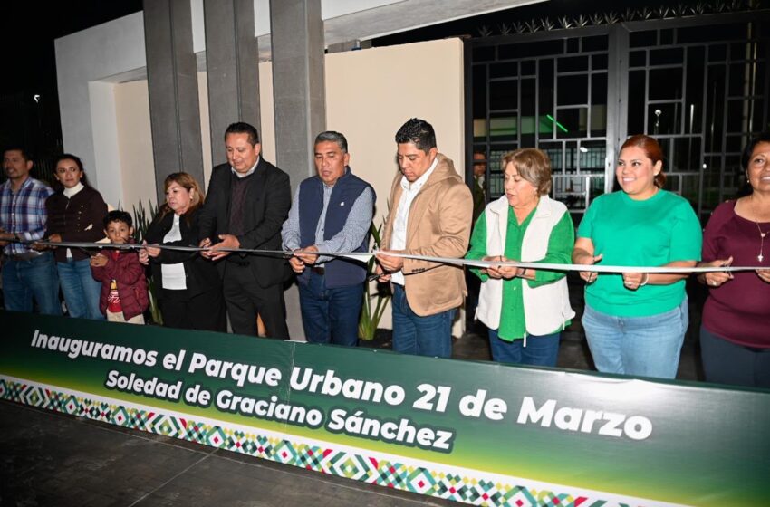  Inauguran Parque Urbano 21 de Marzo en Soledad con inversión de 9.3 mdp